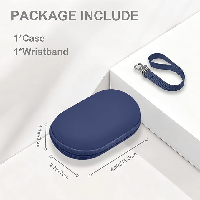 Leayjeen Premium Airplane Bluetooth Adapter Case Compatible with AirFly SE/Pro V2/Pro/Duo, Avantree Relay/1Mii Bluetooth Wireless Transmitter Receiver,for USB Cable,Memory Cards,U Disk-Blue(Case Only)