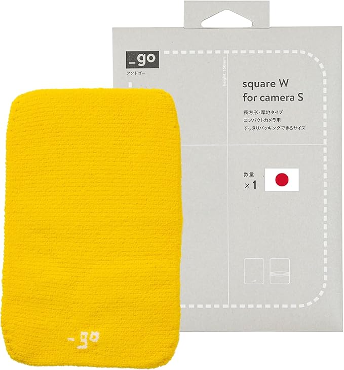 PACKING KNIT_GO Camera Lens Cover, Square W, Made in Japan, S size, Yellow