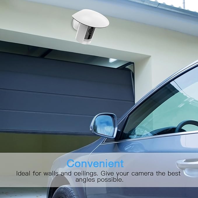 HOLACA Sun Rain Shade Camera Cover for Stick Up Cam, Camera Shield for Resistant UV White
