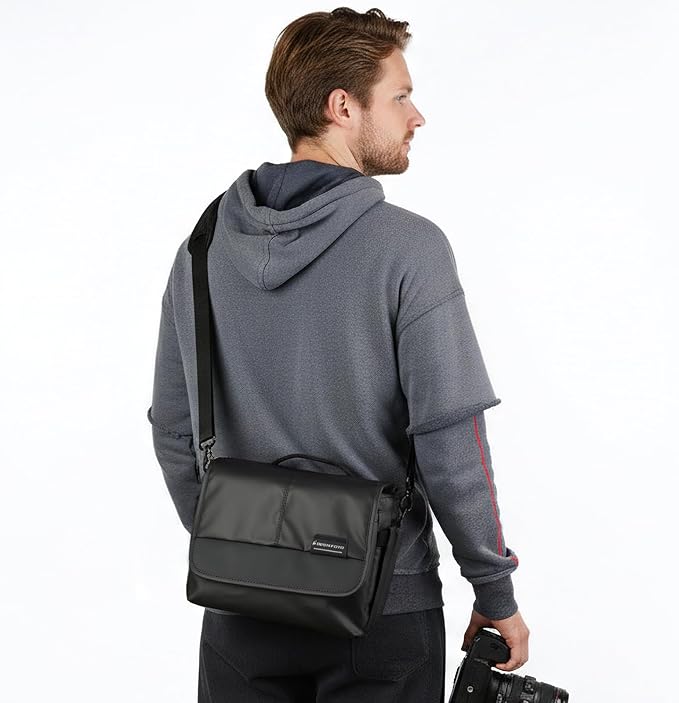 Besnfoto Camera Bag Small DSLR Camera Shoulder Bag for Photographer Waterproof Messenger Bag Crossbody Case Compatible with Canon Sony Nikon