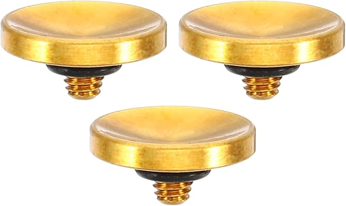 PATIKIL Camera Shutter Button, 3 Pack Soft Shutter Release Button Pure Copper Camera Button Concave Suitable for Nikon for Fujifilm for Leica DSLR/SLR Camera, Golden