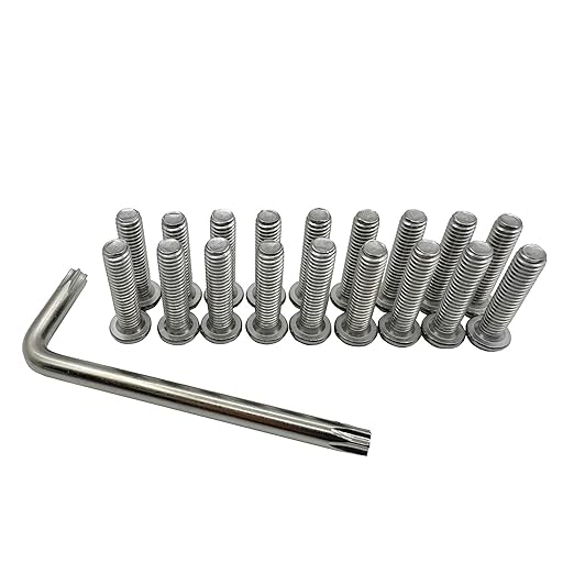 M6*1.0 Stainless Steel Anti-Theft Screws Compatible with Ford 2015-2018 F150, F250, F350, Truck Bed Accessories,FL3Z-9928408-AB,18pcs/Set with Tool(Non-self-Tapping Screws).