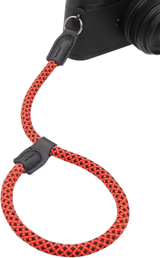 HITHUT Adjustable Rope Camera Wrist Strap Hand Strap for SLR DSLR Digital Mirrorless Cameras Black Red