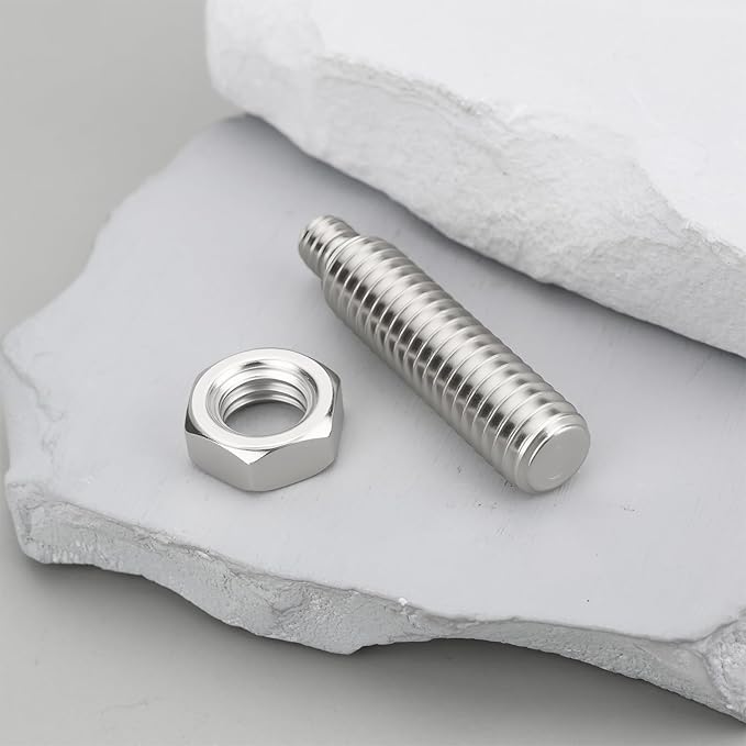 ECSiNG 2pcs 1/4" to 3/8" Threaded Tripod Screw Adapter Stainless Steel with Nuts for Tripod