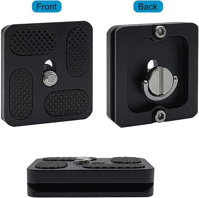 PU-40 40mm Universal Quick Release Plate with 1/4" Screw, Arca-Swiss Compatible Slide-in QR Plate for DSLR Camera, Mini Tripod & Ball Head