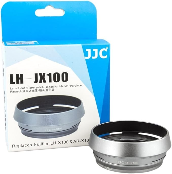 JJC LH-JX100 Silver Metal Lens Hood Adapter Ring for Fujifilm X100 X100S X100T Replace AR-X100