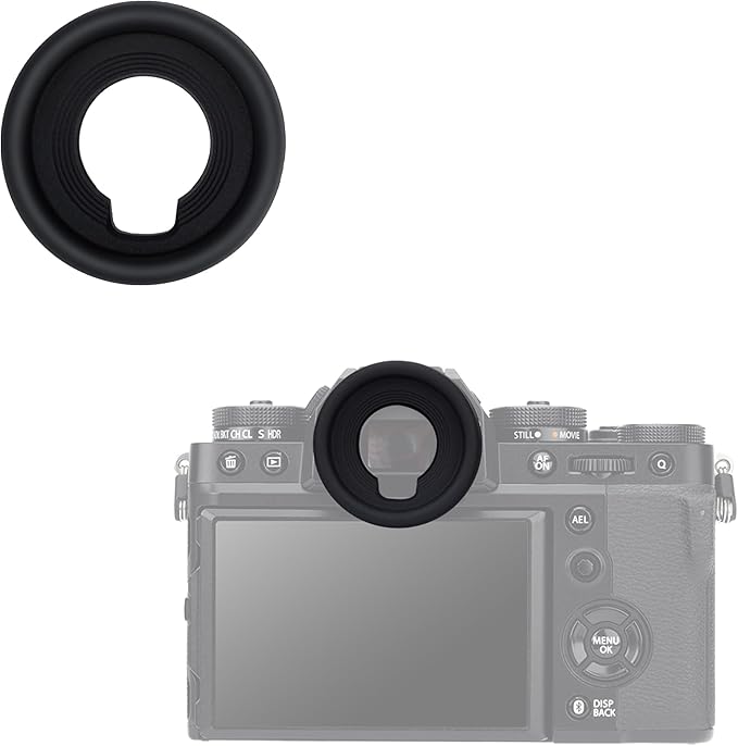 JJC EC-GFX Round Eyecup Eye Cup Eyepiece Viewfinder for Fuji Fujifilm X-T5 XT5 X-T4 XT4 X-T3 XT3 X-T2 XT2 X-T1 GFX100 II GFX100 GFX100S GFX50S II GFX 50S X-H2S X-H2 X-H1, Replaces Fuji EC-GFX Eyecup