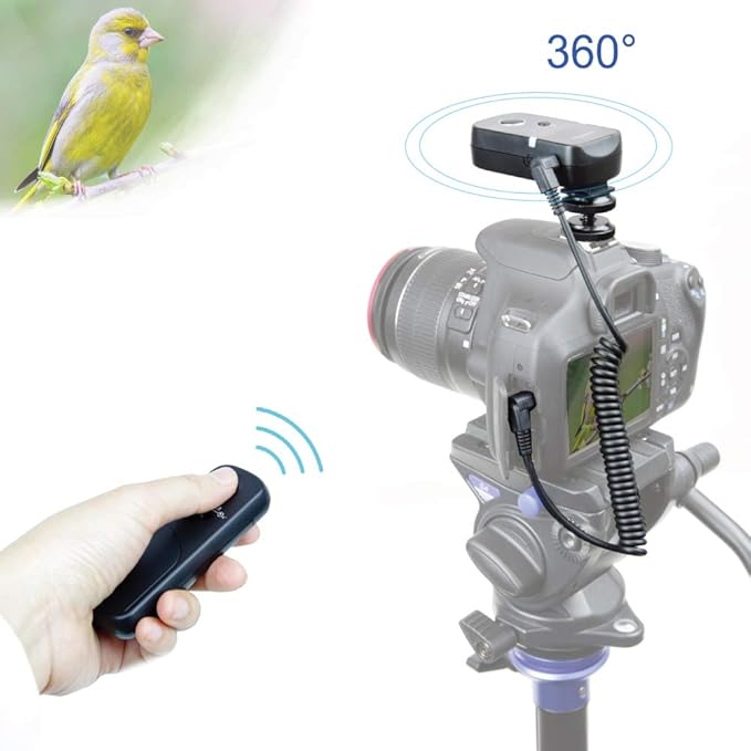 Foto&Tech 360 Any Angle 100m Wireless Remote Control Shutter Release (Compatible with Nikon Z9 Z8 D850 D500 D5 D4 D3 D3x D3s D810A D810 D800 D800E D2 D2H D2Hs D2X D200 D300)