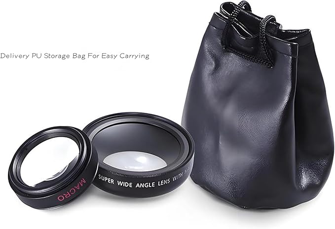 MESA'S LIVE 0.45x Ultra-Wide Angle + Macro 2-in-1 Lens Kit - 49mm UV Professional Camera Lens for Smartphones (iPhone/Android) & DSLR Cameras