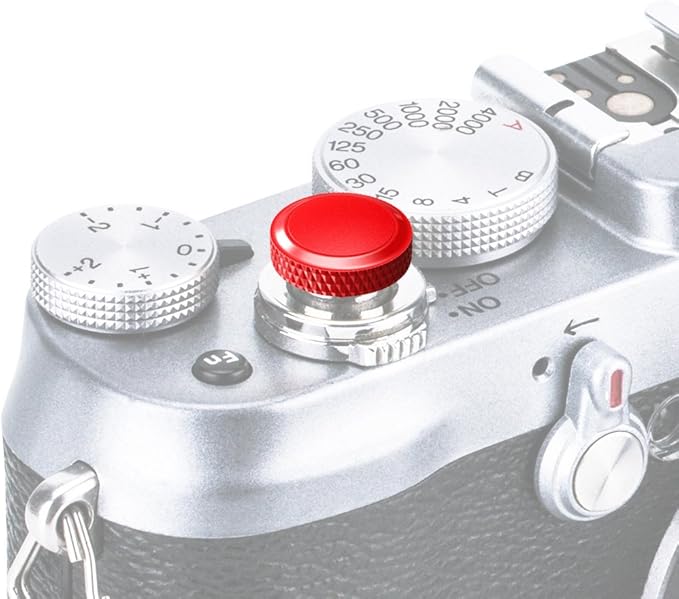 JJC Camera Soft Release Button, Shutter Button for Fuji Fujifilm X-T5 X-T4 X-T50 X-T30 III II X-PRO3 X100VI X100V X-E5 X-E4 X Half GFX100RF Sony RX1R II RX10 IV III Leica Q3 43 M10 M9 Nikon Zf Df F3