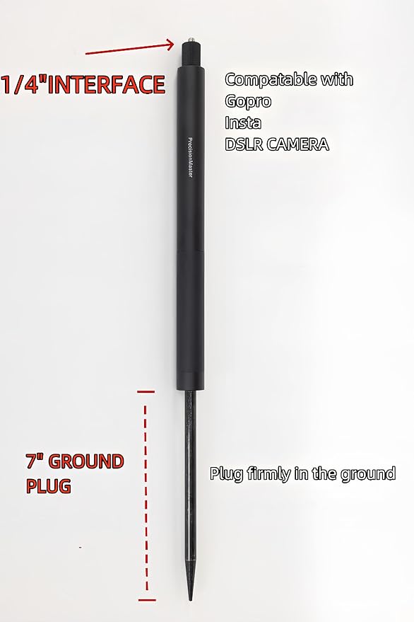 Golf Monopod Stick, Record Golf Swing with Magnetic Phone Holder, Adjustable Tripod with Spike Stake Golf Accessories Golf Swing Training, Compatible with Gopro Insta, Golf Train Aids