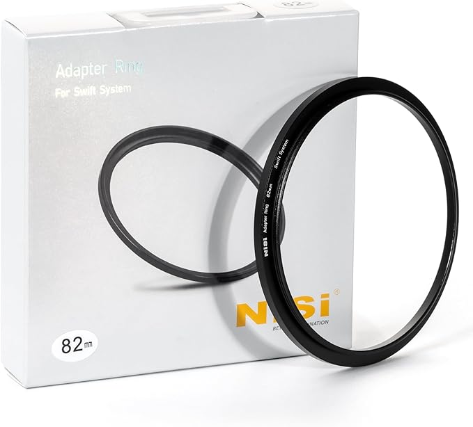 NiSi Swift 62mm Adapter - Base Ring Compatible with NiSi Swift System Friction Mounted Circular Filters - Adapter Threads to Camera Lens and Holds 62mm Press-On Swift Filters
