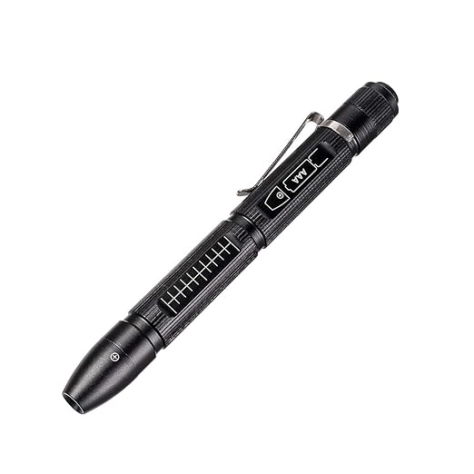 Weltool M6 LED Penlight, 3000K Warm White, Stylus Pocket Light with Clip No-Glare Even Beam- High Color Rendering of 85% - Perfect Pen Light - for Inspection Reading Work Repair Powered by 2AAA Cells