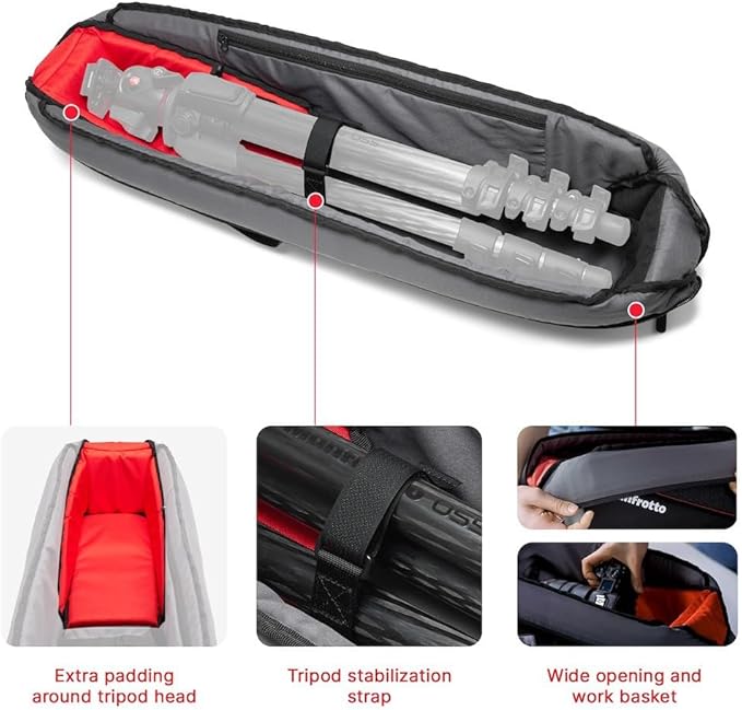 Manfrotto Pro Light Tripod Bag 69, Padded Carrying Case for Tripods up to 69cm/27.2", Reinforced Protection, Shoulder Strap, Dual Handles, for Photo and Video Equipment, Professional Studio and Travel