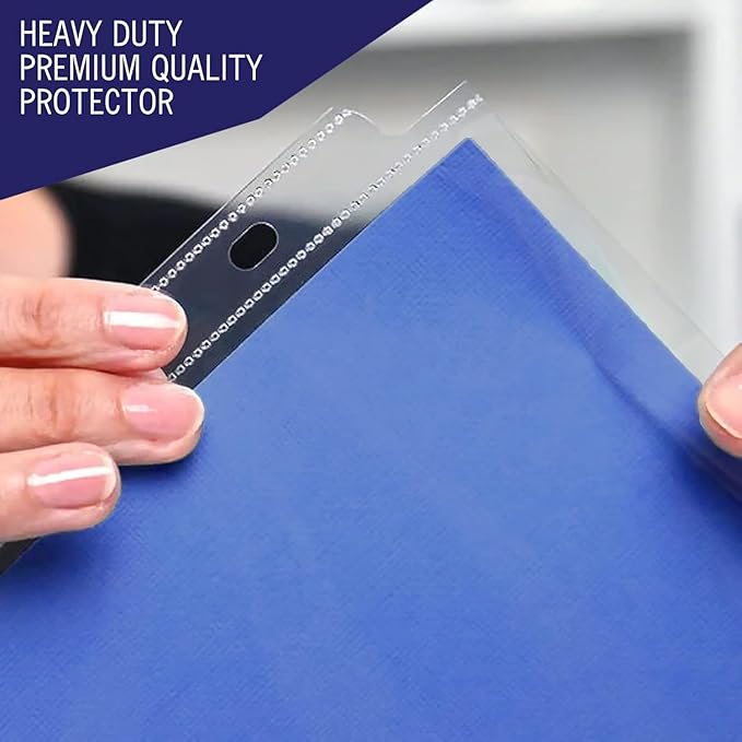 Heavy Duty Sheet Protectors for 3 Ring Binder, 50 Count Clear Page Protectors, Top Loading Plastic Sleeves 8.5 x 11 inch (Heavy Duty, 50)