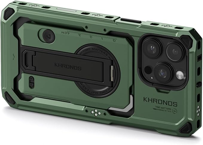 Tilta Khronos Compatible with iPhone 16 Pro Max Case – Forest Green | Mobile Filmmaking Accessories | Phone Camera Cage | Phone Video Rig TK-IP16-PMFC-FG