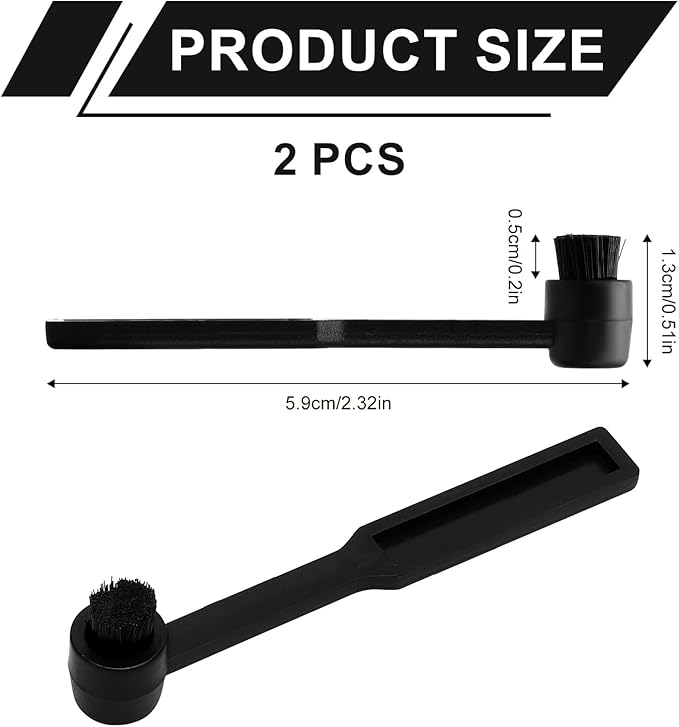 2pcs Vinyl Record Cleaning Brush & Stylus Cleaner, Carbon Fiber Turntable Stylus Cleaner Brush Anti-Static Stylus Brush Record Player Needle Brush for Record Turntable Needles Cleaning