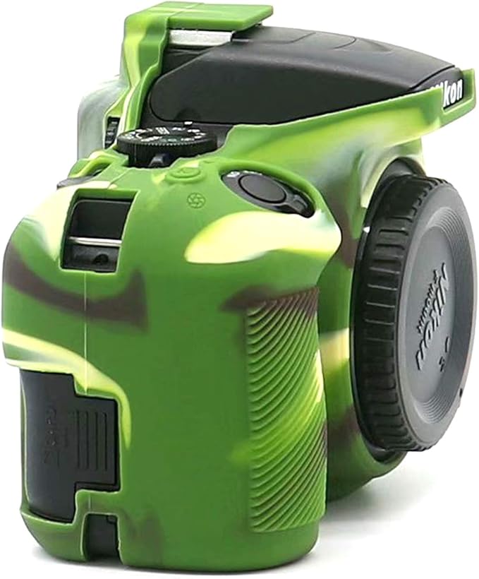 Professional Secure Silicone Camera Cases Bag Housing Rubber Body Skin for Nikon D3500 Digital SLR Camera (Green)