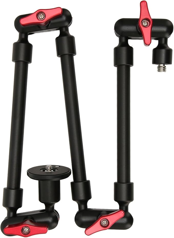 31in Adjustable Articulating Magic Arm 1/4 and 3/8 Screws, Flexible 360° Rotation Universal Camera Mount for LED Light/Monitors/Microphone Video Rig/Smartphones