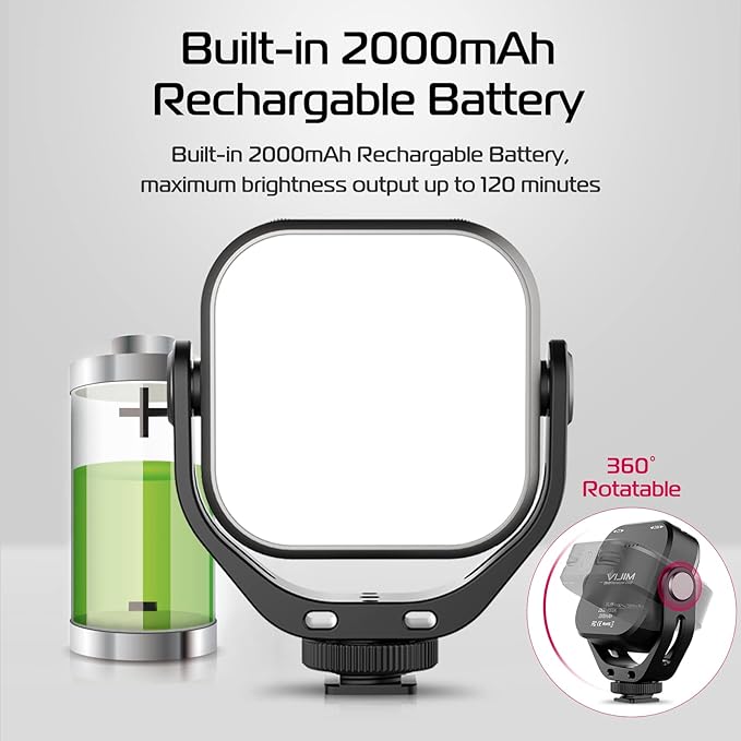 ULANZI U Rig Pro Smartphone Video Rig+ VL49 Pro RGB Video Light+VL66 Bi-Color Adjustable Rechargeable 2500-6500K