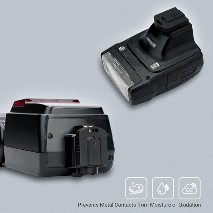JJC 2PCS Flash Hot Shoe Cover Cap for X Flash Speedlight SB-600 SB-500 SB-400 SB-300, ABS Flash Shoe Mount Protector with Self-Locking Function