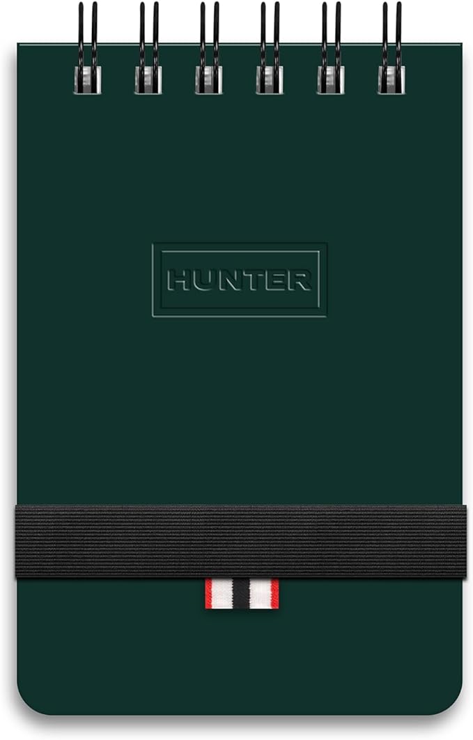 Hunter - All Weather Field Book, 5.75” X 3.6” 128 Pg Outdoor Notebook With Elastic Band to Protect Notes, Pocket Journal With Dot Grid Stone Paper for Surveying, Water & Tear Resistant, Forest Green