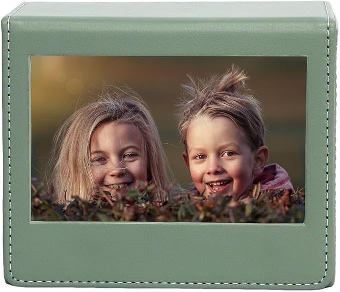 Orga'Neat Picture Holder Storage Case for Fujifilm Instax Wide Film, PU Leather Photo Holder with Pocket Outside, up to 50 Photos (Sage Green)
