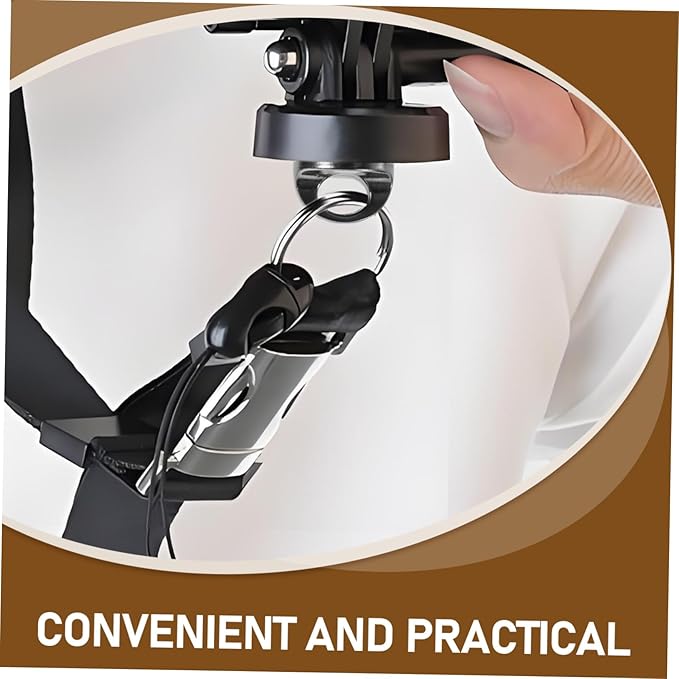 DOITOOL 4pcs Camera D-Ring Screw Accessory for Tripod Quick Release Plate Deep Grey Photography Mounting Hardware for DSLR and Mirrorless Cameras
