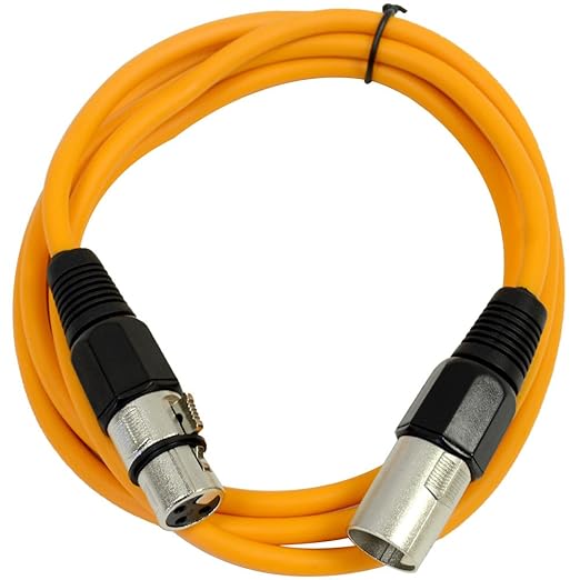 SEISMIC AUDIO - SAXLX-6 - 6 Pack of 6' Multiple Color XLR Male to XLR Female Patch Cables - Balanced - 6 Foot Patch Cords