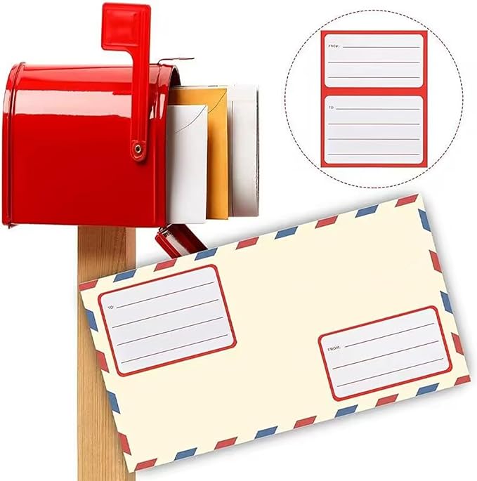 100 Pcs Self-Adhesive to/from Address Mailing Labels, Perfect for Boxes, Envelopes, and Shipping (4.5x3.5 Inch, 50 Sheets)