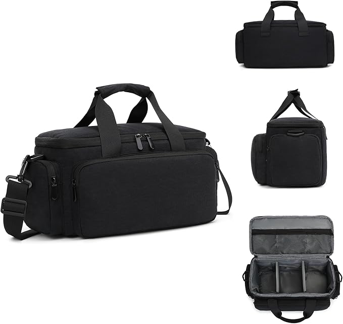Andoer Camera Case, Water-Resistant Shock-Proof DSLR/SLR Single Bag for Mirrorless Camera with Removable Dividers and Shoulder Strap