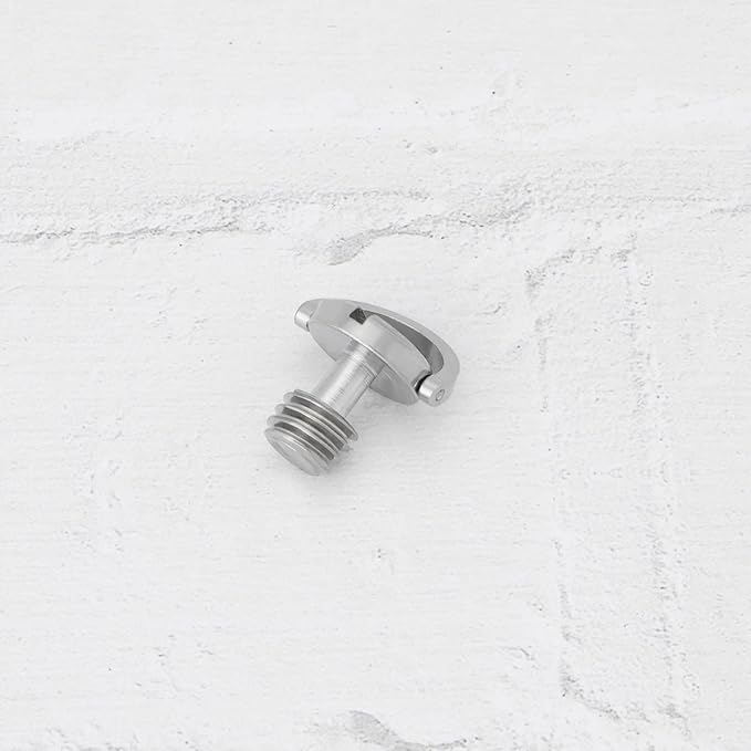 6Pcs 3/8 Inch Camera Fixing Screw D-Ring Male Thread Mounting Screw for Quick Release Plate Camera Tripod 19.4x16.2mm Silver