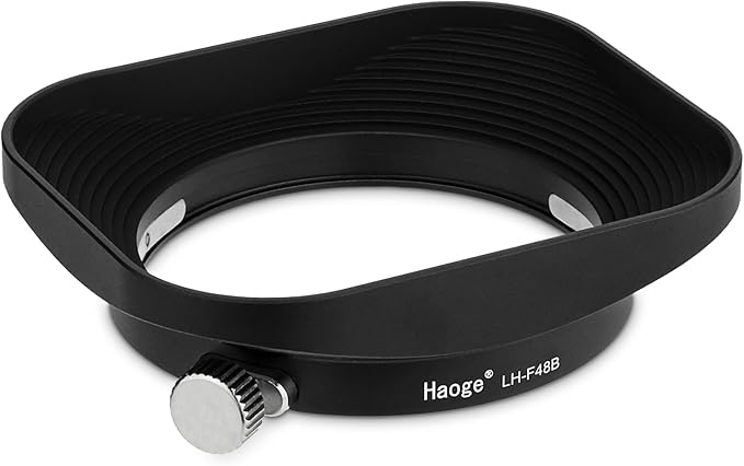 Haoge LH-F48B Square Metal Lens Hood Shade for Olympus M.ZUIKO Digital 17mm f1.8 17 1.8 Lens Replace Olympus LH-48B Black