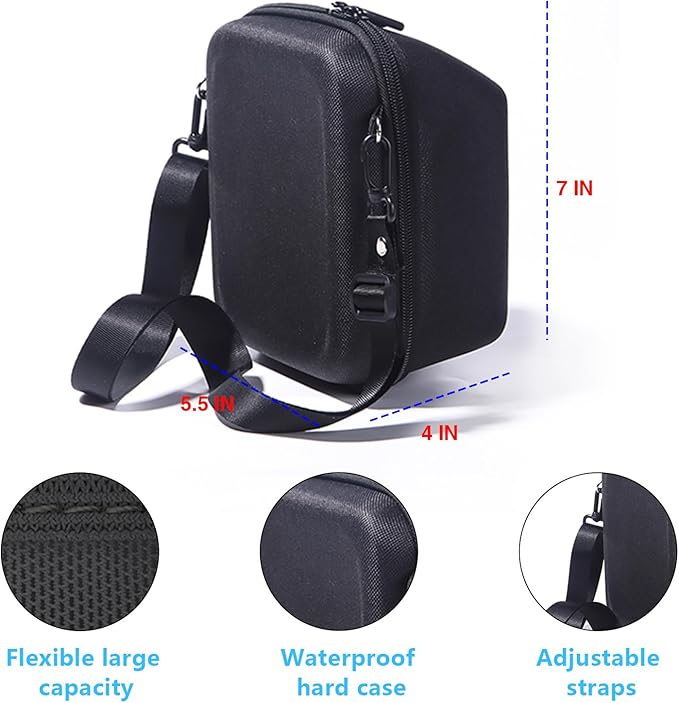 WOGOZAN Protective Case for Polaroid Now 2nd/3rd, Now+ Gen 2/3rd, I-Type, OneStep+, Onestep 2, FILP, Instant Film Camera - Hard Shell Camera Case with Adjustable Shoulder Strap (Black) (No Camera)