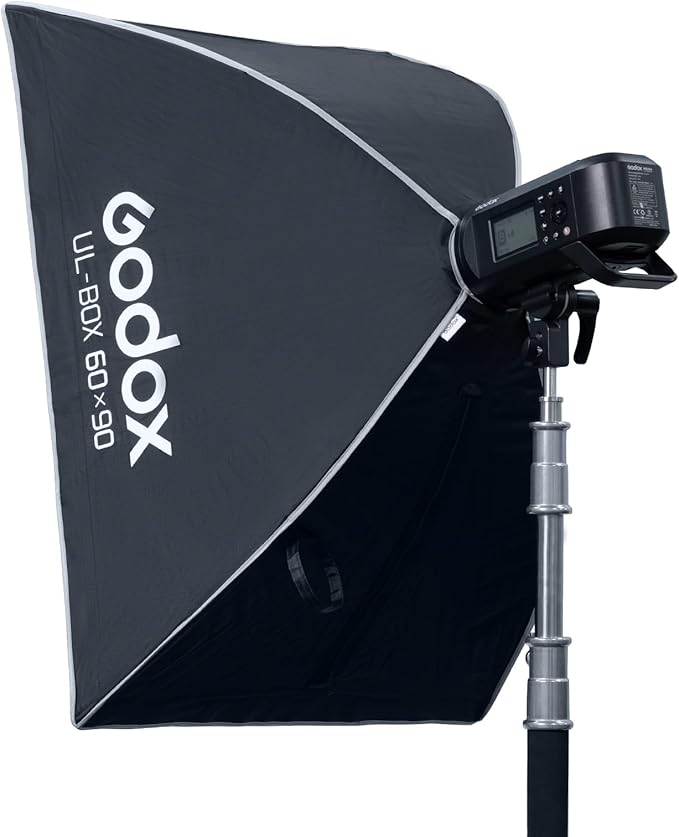 Godox 24”x35” Strip Softbox with Bowens Mount, UL-BOX-60x90 Folding Quick Release Rectangular Softbox Foldable Soft Box with Grid, Diffuser for Godox SMALLRIG/Neewer/Aputure