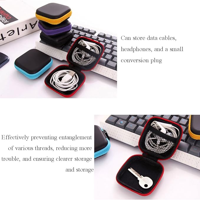 3 pieces flight travel cord organizer electronic travel case portable charger case suitable for headphones charging cable USB