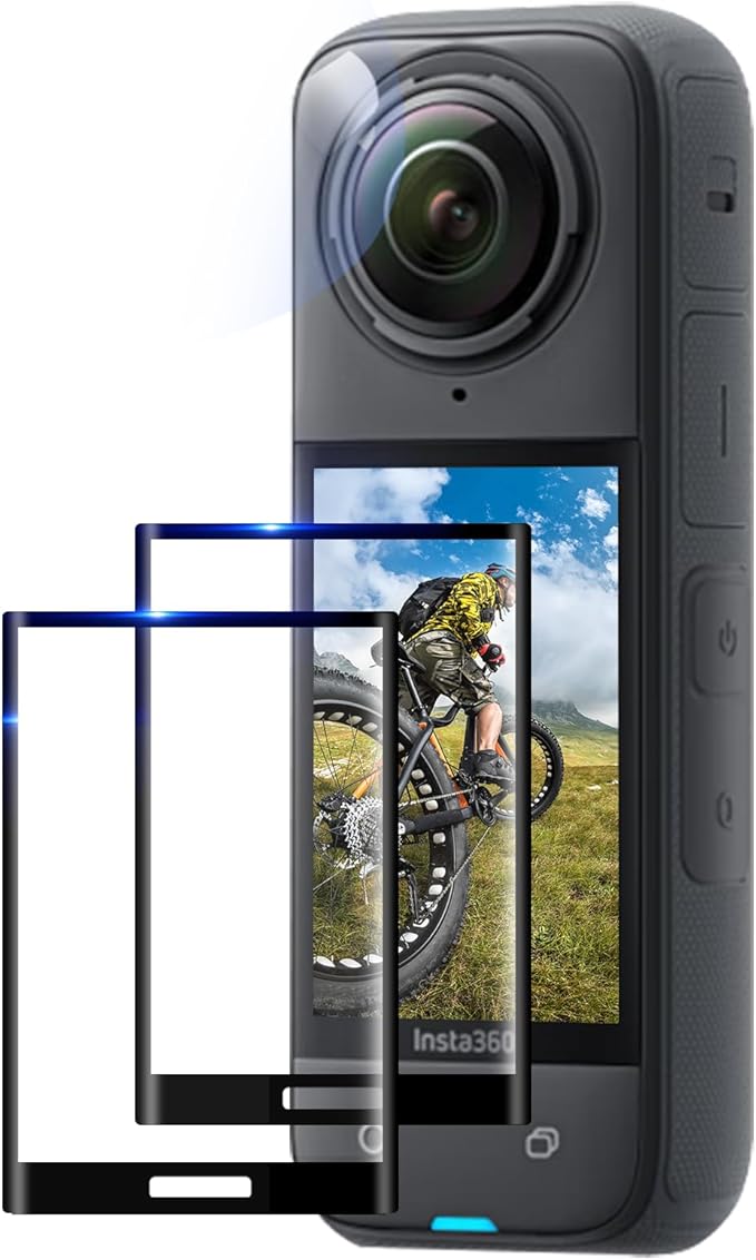 FitStill LCD Film Screen Protector Compatible with Insta 360X5,Tempered Glass Screen Cover for Insta 360 X5/X4 Action Camera Accessories,Ultra HD,9H Hardness,Scratch Resistant