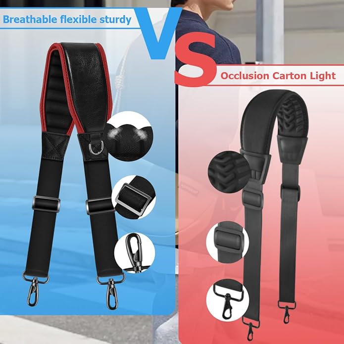 ZINMARK 60 inch Cushion Ultra Comfortable Bag Strap Thicken Shoulder Strap with Double Adjustable Buckles for Crossbody Bag