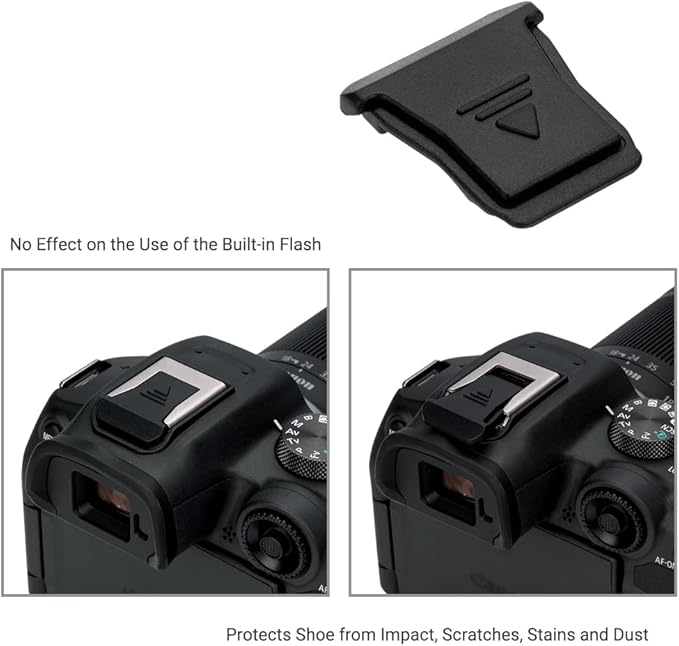 2Pack Camera and Flash Hot Shoe Cover Cap for Canon Speedlite EL-1 EL-100 600EX II 430EX III on Canon EOS R8 R50 R6 Mark II R10 R7 R5 C R5C R3 Mirrorless Camera