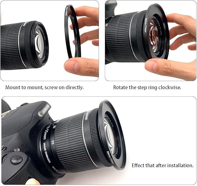 105-86mm Metal Step-Down Adapter Ring, 105mm Lens to 86mm Filter Size Accessories Lens Filter Adapter Ring, 2 Pieces LingoFoto