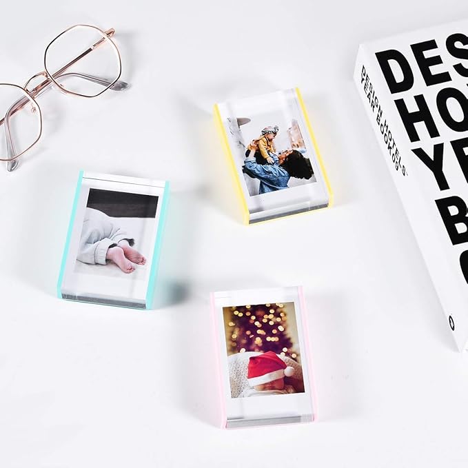 Instax Mini Film Picture Frames, 2x3 Fujifilm Polaroid Picture Frame, Mini Instax Acrylic Photo Frame, Wallet Size Instant Picture Frames, Desktop Small Photo Frame, Polaroid Photo Display Holder