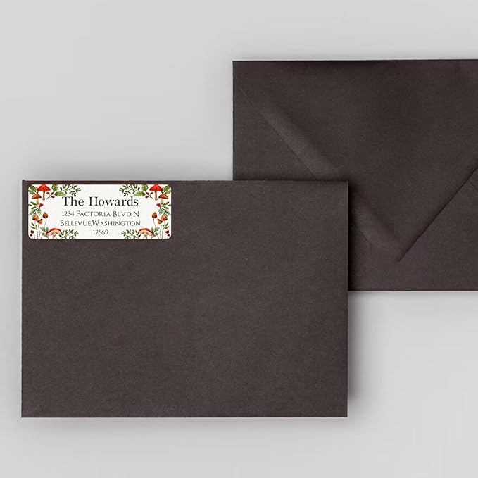 Christmas Return Address Labels Personalized - Custom Return Address Labels, Set of 250-500 Mailing Labels, Self Adhesive Rectangle Labels for Envelopes
