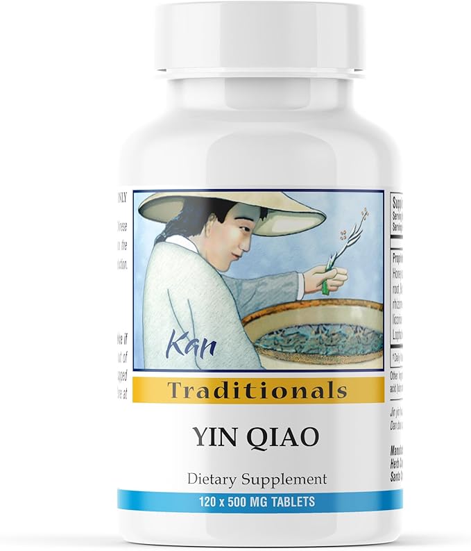 Kan Herbs Company Yin Qiao – Traditional Chinese Herbal Formula for Respiratory Support, Throat Comfort, and Seasonal Balance, Helps Release Wind Heat, Herbal Supplement – 120 Tablets