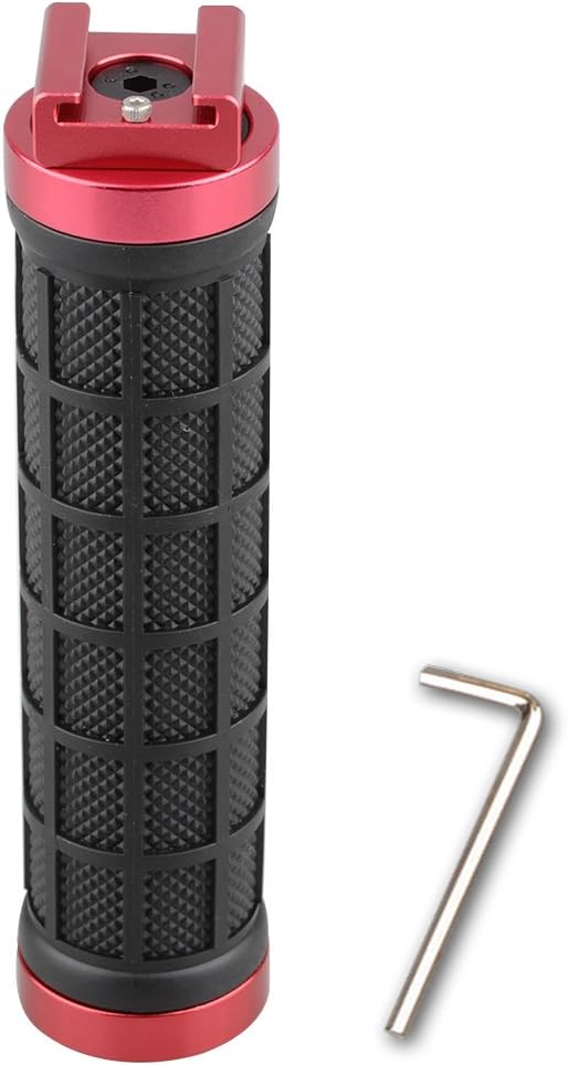 CAMVATE Hand Grip with Cold Shoe Mount for Monitor Flash Light
