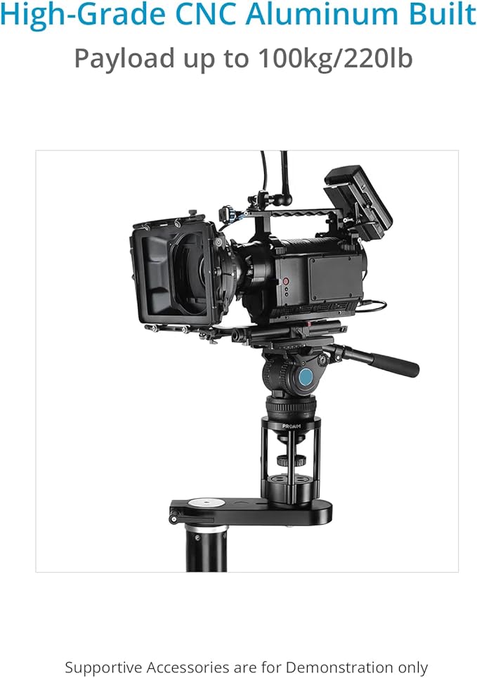 PROAIM Camera Offset Euro/Elemac Adapter Bracket with Integrated Ratchet Knob for Film Dollies & Cine-Style Bazookas. Payload up to 100kg/200lb (EE-281-00)