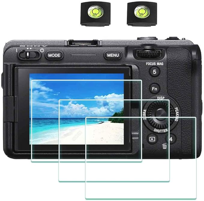ULBTER Screen Protector for Sony Alpha FX3 / FX30 Camera & Hot Shoe Cover 0.3mm 9H Hardness Tempered Glass Anti-Scrach Anti-Fingerprint Anti-Bubble [3+2 Pack]