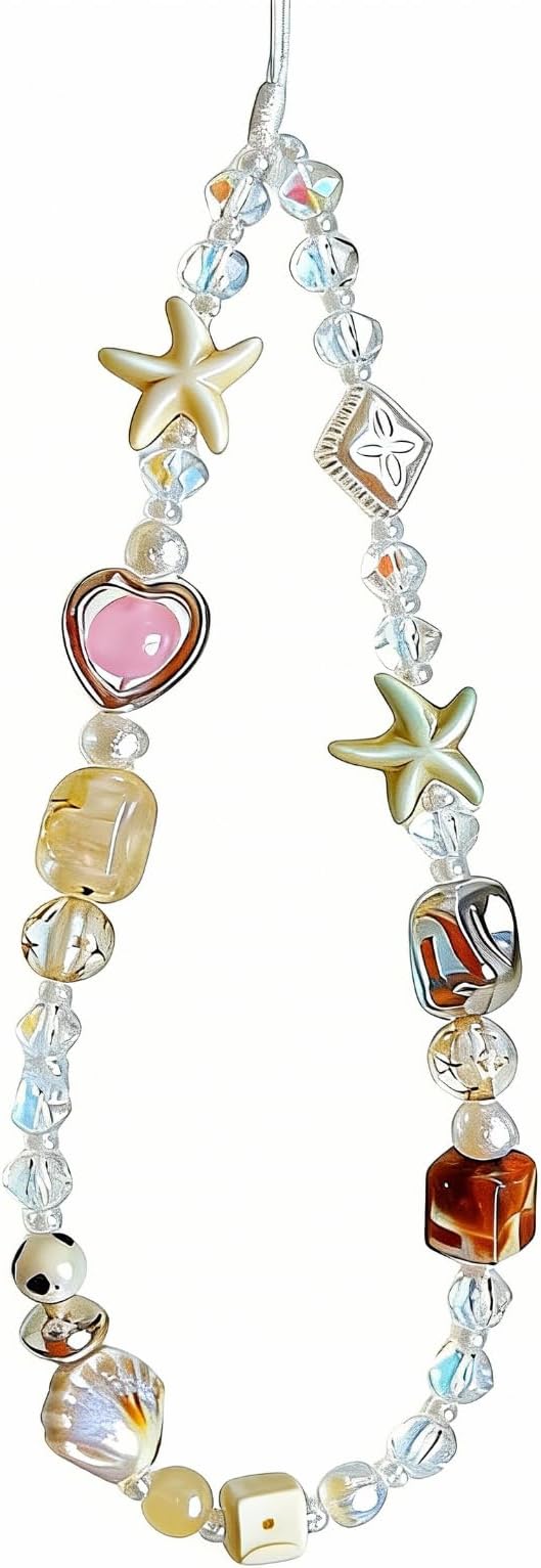 Beaded Camera Wrist Strap Cute Digital Camera Charm Lanyard Phone Charms Strap Beaded Camera Chain for Phone Bag Keychain