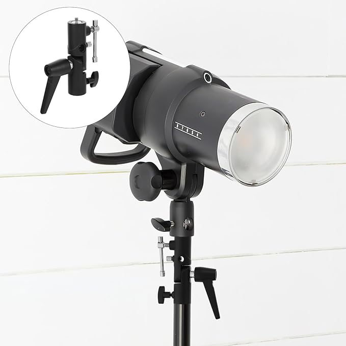 MUELODSIC H-Shaped Flash Stand Bracket Aluminum Alloy Photography Flashlight Holder Compatible with Umbrella and Off-Camera Tripod for Studio Lighting