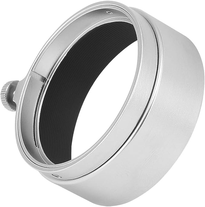 Haoge LH-M37W Metal Lens Hood for Leica Leitz Elmar 3.5cm 35mm f3.5 A36, Elmar 50mm f3.5 A36, Summaron 3.5cm 35mm f3.5 A36 and Other Lens with 36mm Outside Size Silver