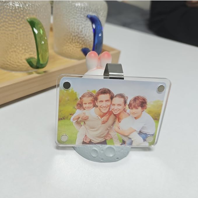 4 Pack Car Sun Visor Photo Holder, Acrylic Magnetic Personalized Photo Holder car Picture Frame, Photo Car Visor Clip, Personalized Car Accessories That Can Be Used to Add Personal Photos (size A)